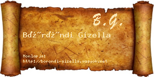 Böröndi Gizella névjegykártya