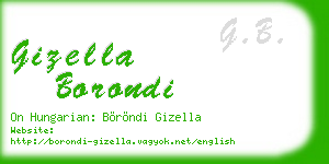 gizella borondi business card
